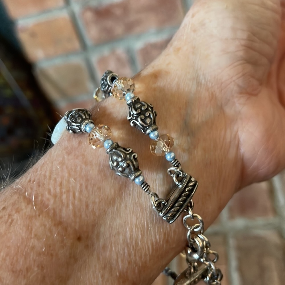 Brighton Utopia White Double Strand Bracelet - Picture 2 of 5
